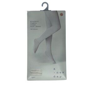 A New Day Womens Blackout Tights Large/XL Ivory New Soft Sheen 120 Denier